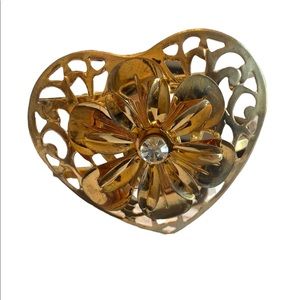 Sophia Collection Gold Floral Heart Shaped Bracelet